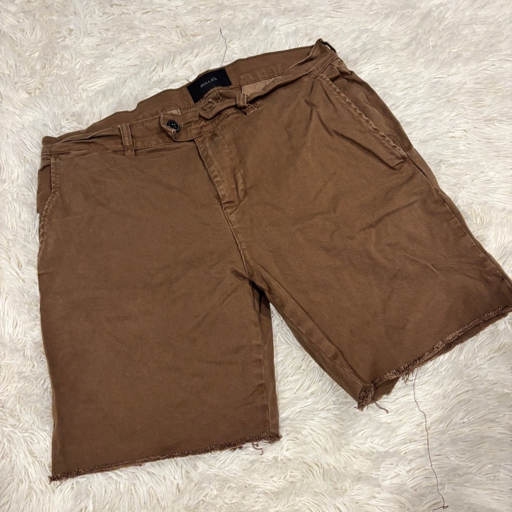 ROLLA'S Brown Cutoff Chino Shorts